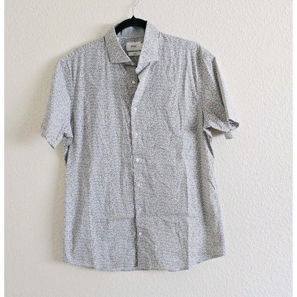 BRAX Hi Flex Kelly Shirt Men's L Button Up Feel Good Short Sleeve Cotton